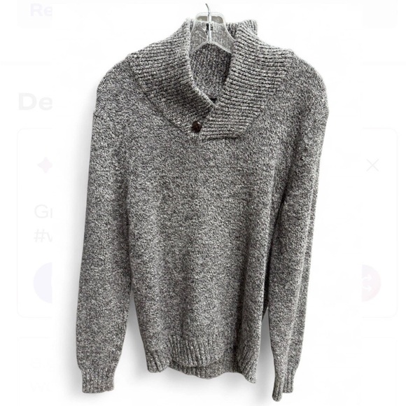 Banana Republic Other - Banana Republic Gray Marled Shawl Pullover Women’s Sweater